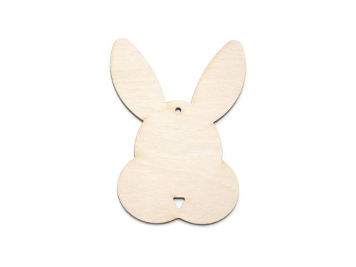 Wooden rabbit pendant - Simply Crafting - 10,5 cm