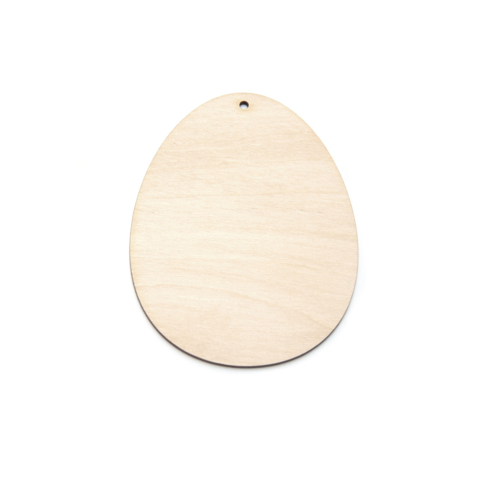 Wooden egg pendant - Simply Crafting - 7 cm