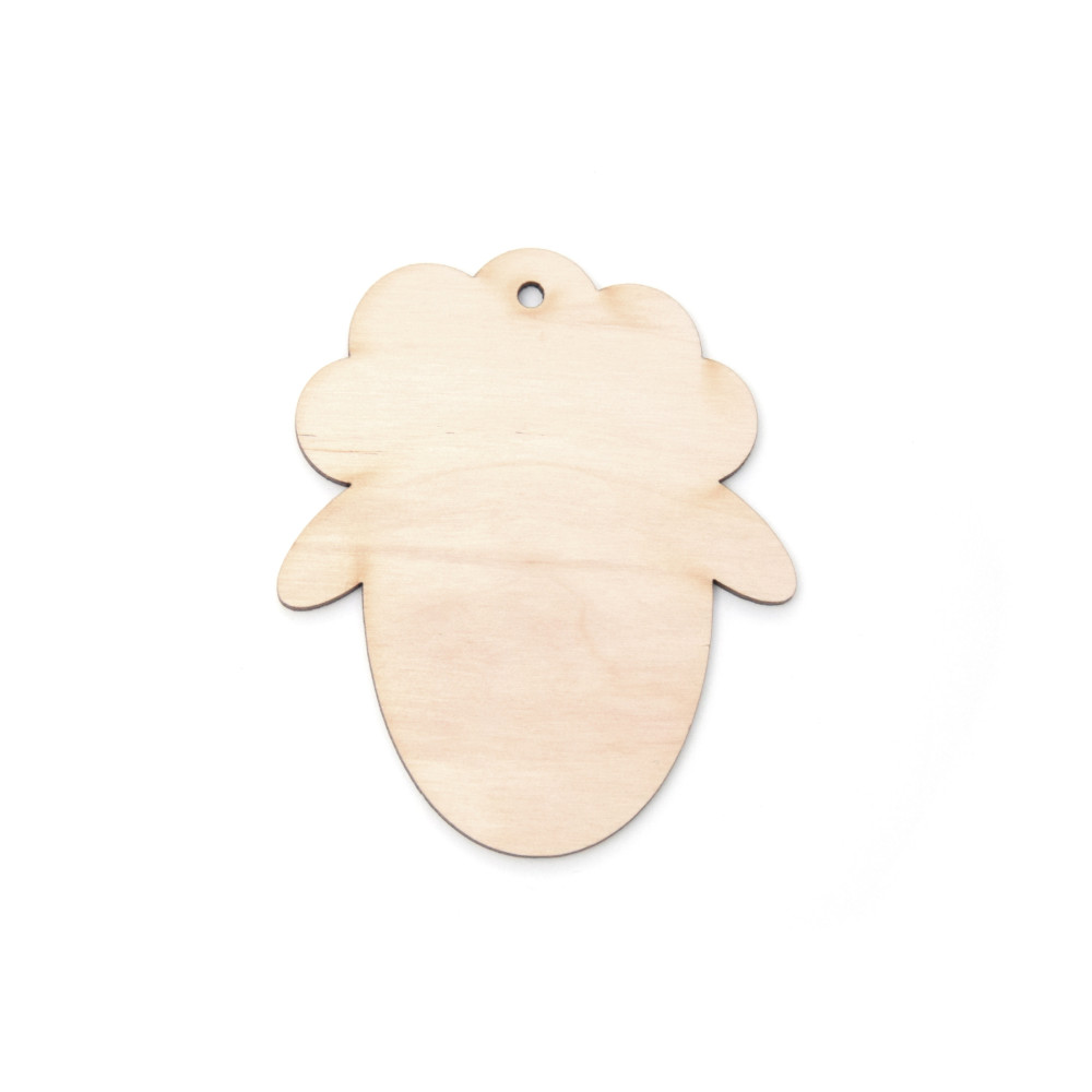 Wooden lamb pendant - Simply Crafting - 7,5 cm