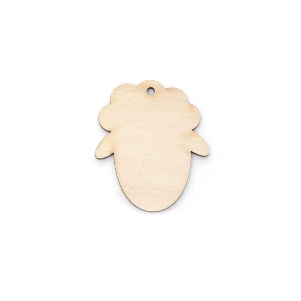 Wooden lamb pendant - Simply Crafting - 4,5 cm