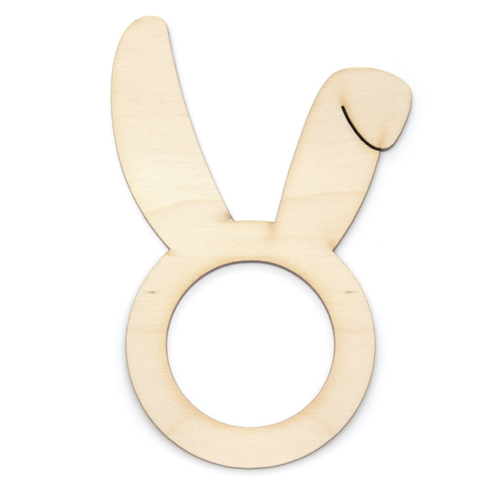 Drewniany serwetnik pierścieniowy - Simply Crafting - królik