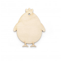 Wooden chicken pendant -...