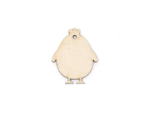 Wooden chicken pendant - Simply Crafting - 4 cm