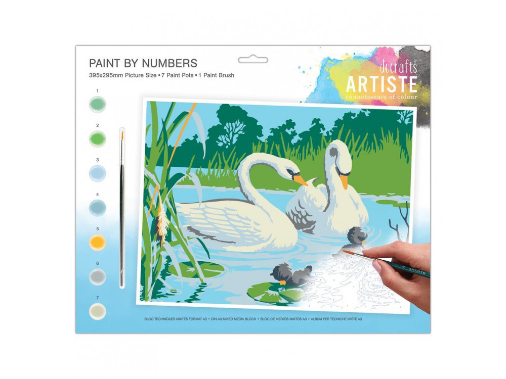 Set for painting by numbers - doCrafts - Serene Swans