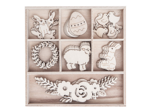 Wooden shapes - DpCraft - Easter, 35 pcs