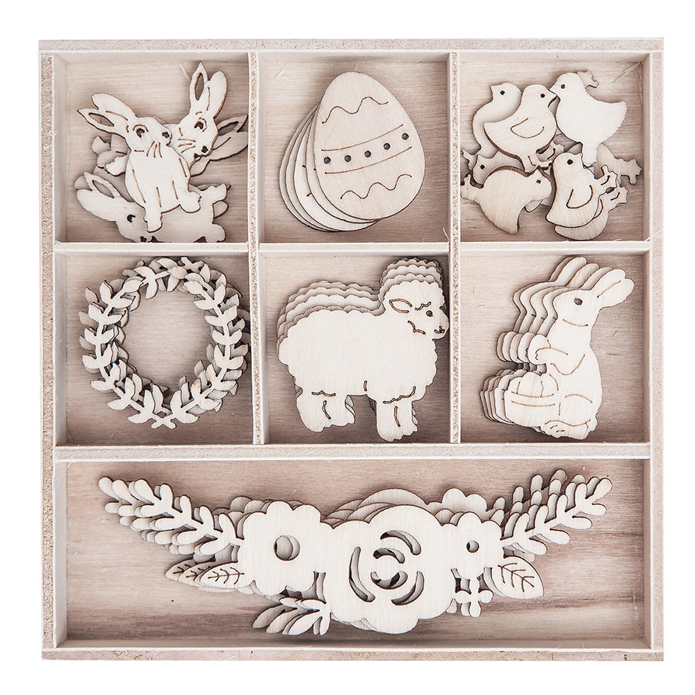 Wooden shapes - DpCraft - Easter, 35 pcs