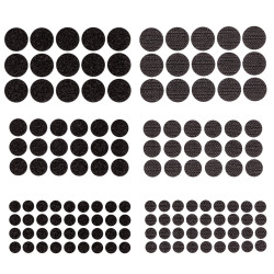 Self-adhesive velcro - DpCraft - black, round, 69 pcs