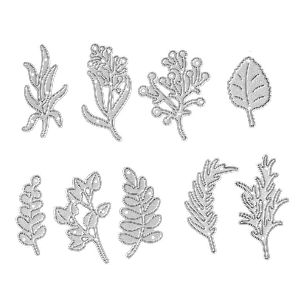Set of cutting dies - DpCraft - Flowers and twigs, 9 pcs