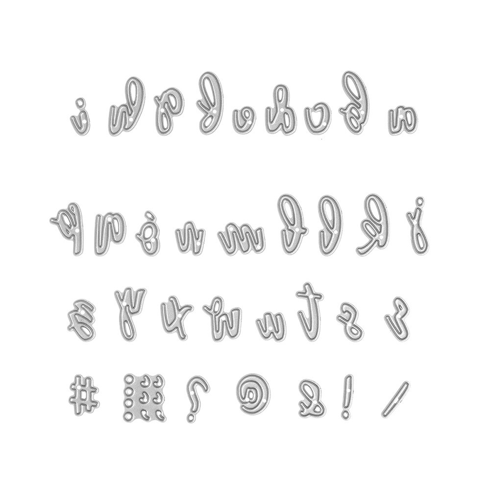 Set of cutting dies - DpCraft - Small alphabet, 33 pcs