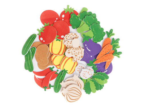 Foam stickers 3D - DpCraft - Vegetables, 44 pcs