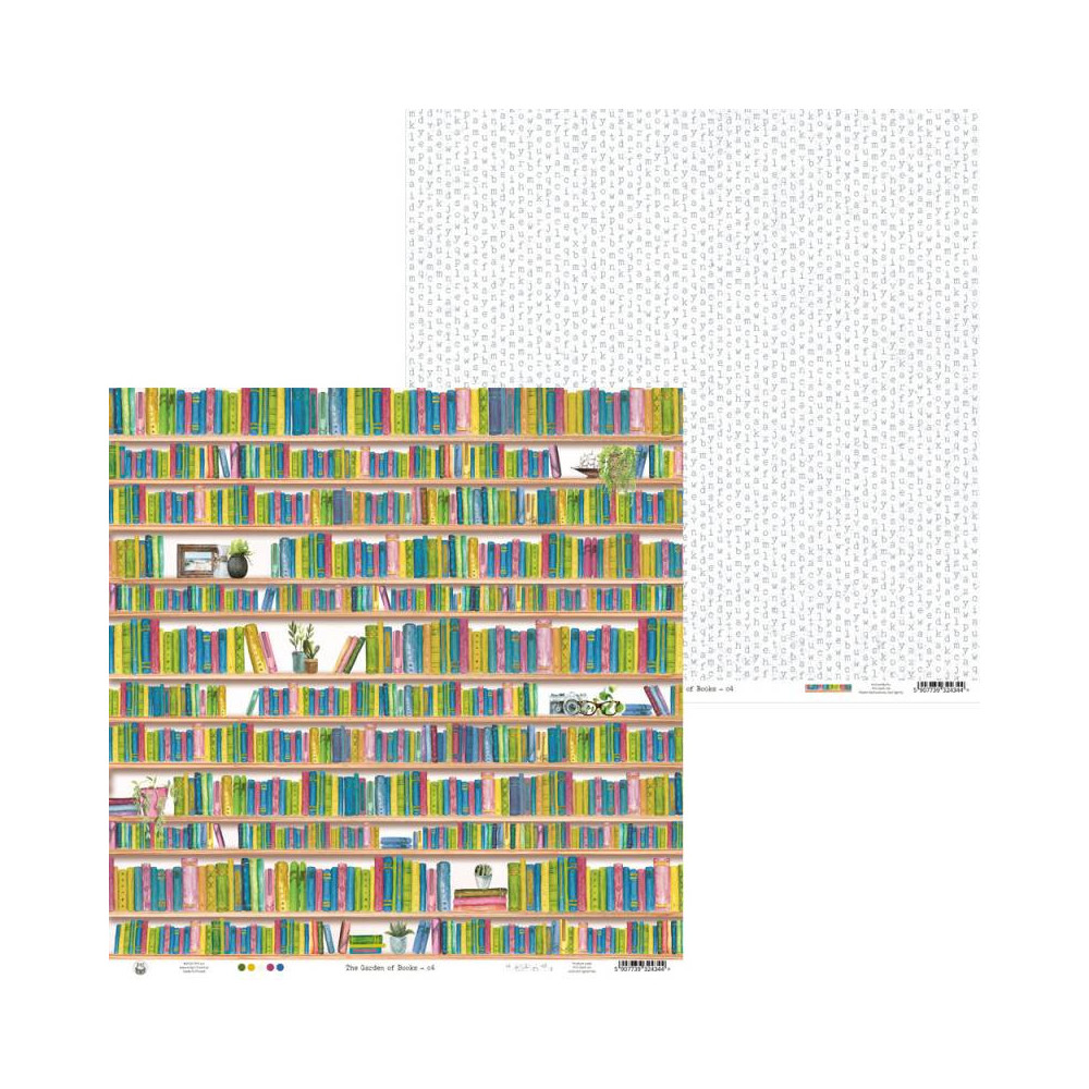 Set of scrapbooking papers 15 x 15 cm - Piątek Trzynastego - Garden of Books