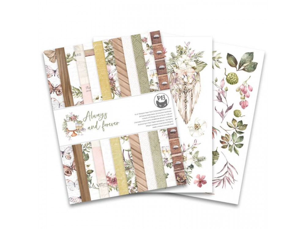 Set of papers 15,3 x 20,3 cm - Piątek Trzynastego - Always and forever