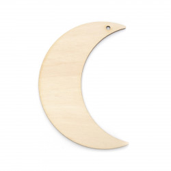 Drewniana zawieszka - Simply Crafting - księżyc, 10 cm