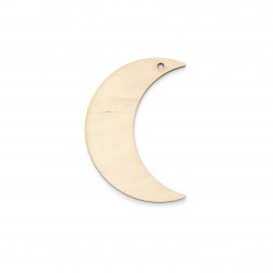 Drewniana zawieszka - Simply Crafting - księżyc, 7 cm