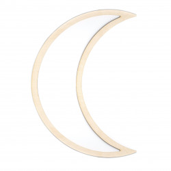 Drewniana obręcz, baza do makram - Simply Crafting - księżyc, 42 cm