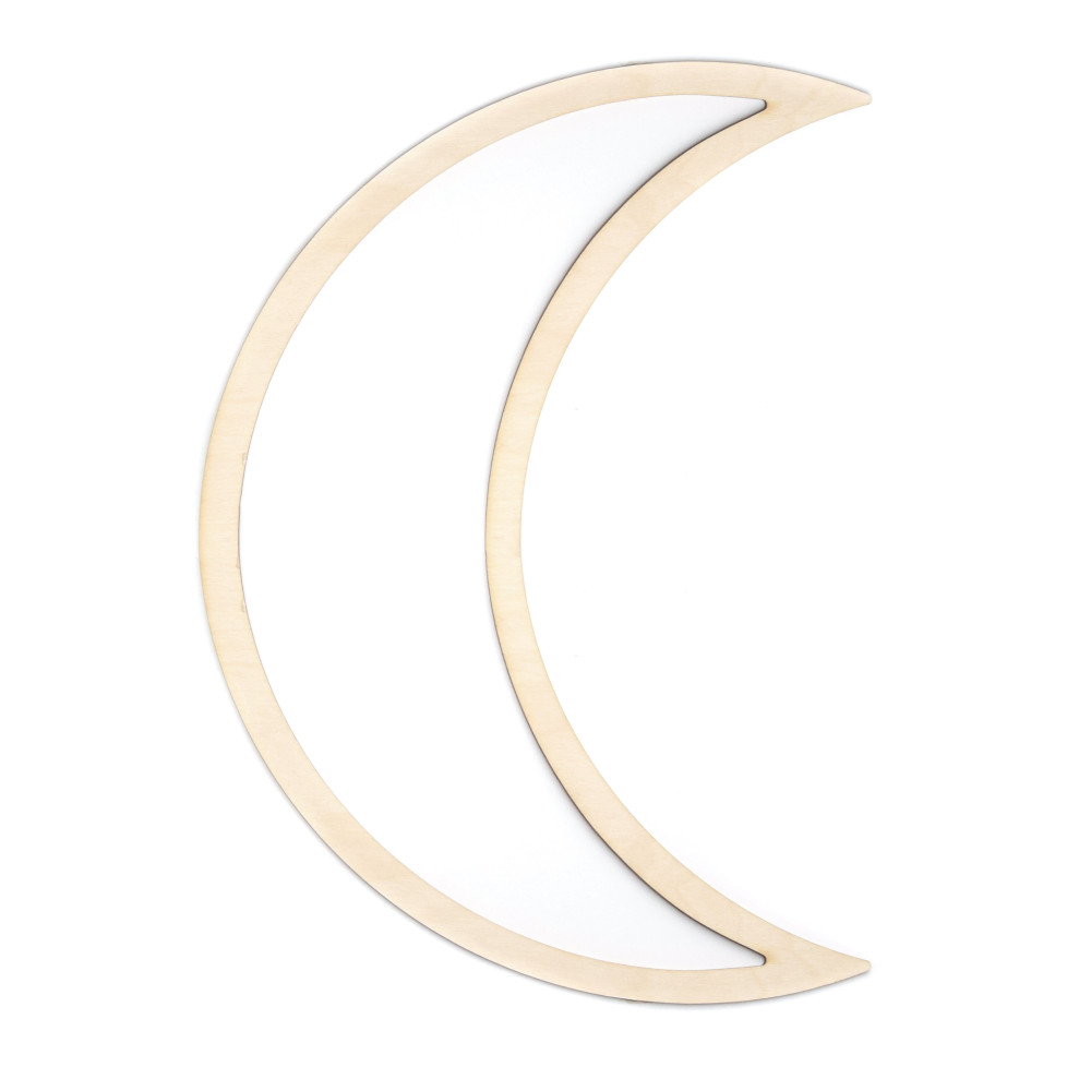 Drewniana obręcz do makramy - Simply Crafting - Księżyc, 42 cm