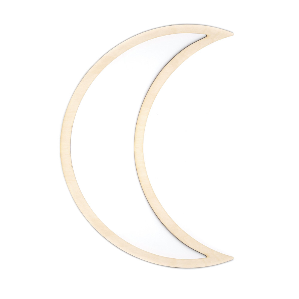Drewniana obręcz do makramy - Simply Crafting - Księżyc, 36 cm