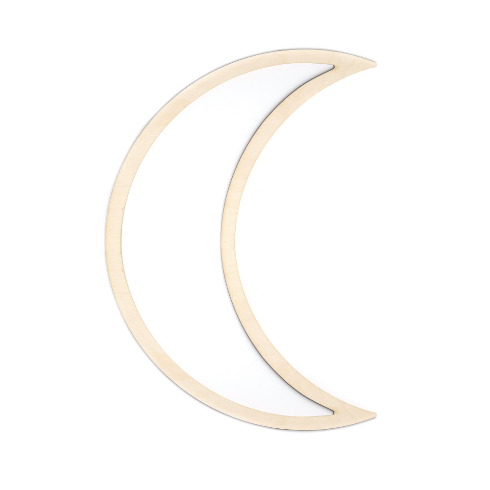 Drewniana obręcz do makramy - Simply Crafting - Księżyc, 30 cm