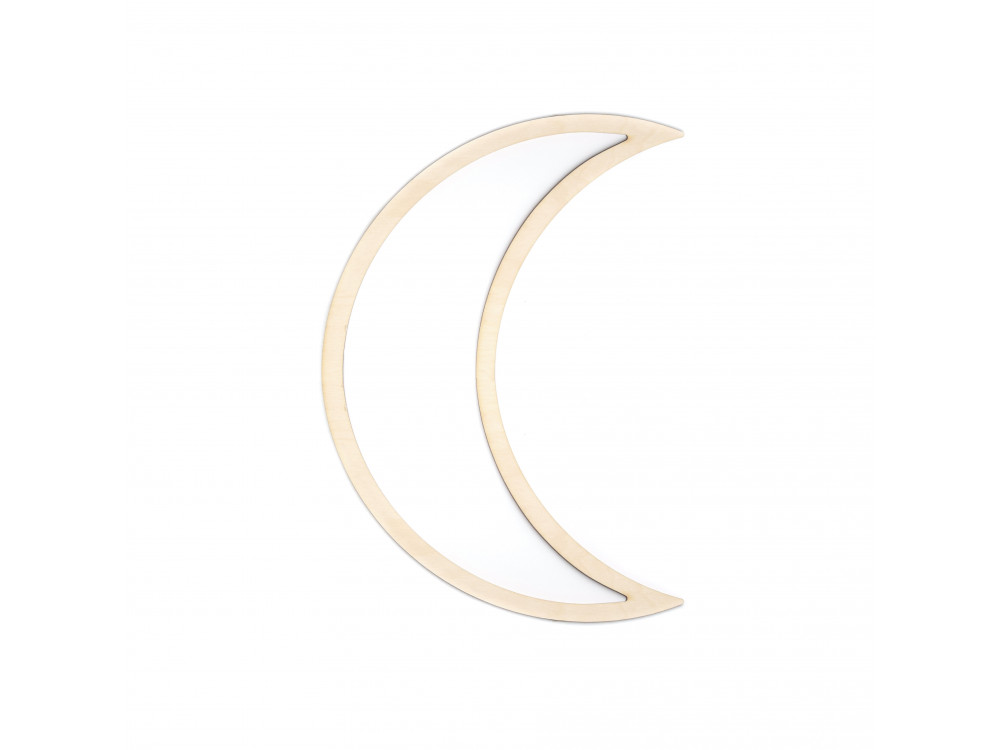 Wooden macrame base - Simply Crafting - moon, 24 cm