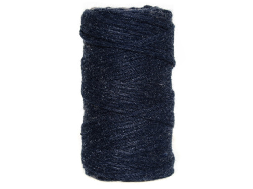Cotton cord for macrames - navy blue, 2 mm, 60 m