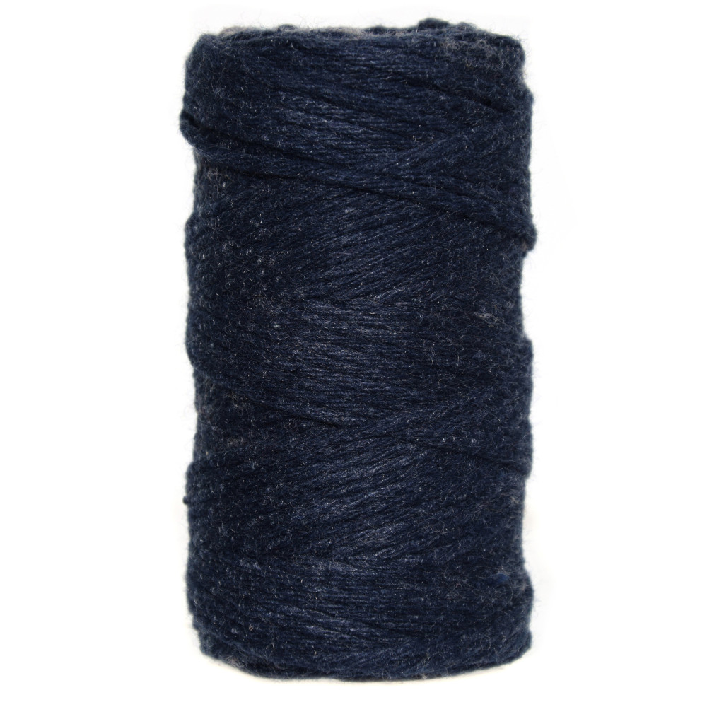 Cotton cord for macrames - navy blue, 2 mm, 60 m
