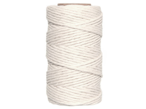 Cotton cord for macrames - natural, 2 mm, 60 m