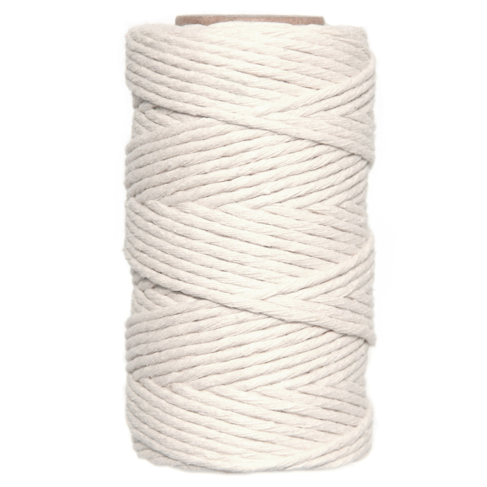Cotton cord for macrames - natural, 2 mm, 60 m