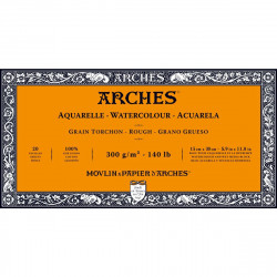 Blok do akwareli - Arches - rough, 15 x 30 cm, 300 g, 20 ark.