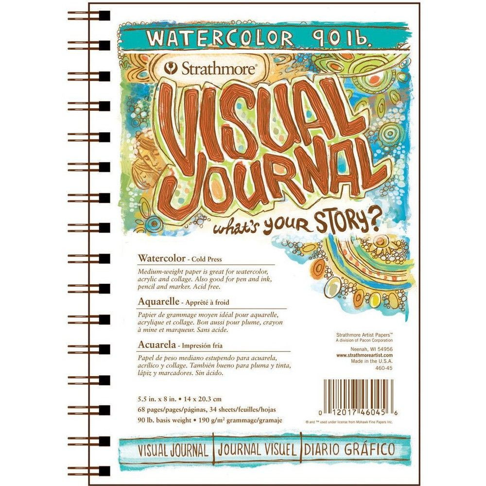Watercolor Visual Journal paper 14 x 20 cm - Strathmore - 190 g, 34 sheets