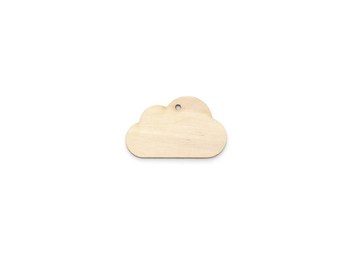 Wooden cloud pendant - Simply Crafting - 3 cm