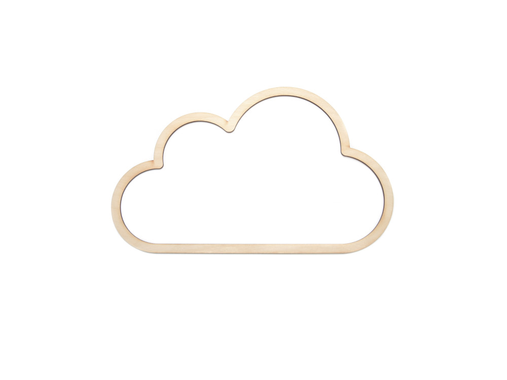 Wooden macrame base - Simply Crafting - cloud, 18 cm