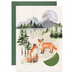 Greeting card A6 - Paperwords - Love foxes