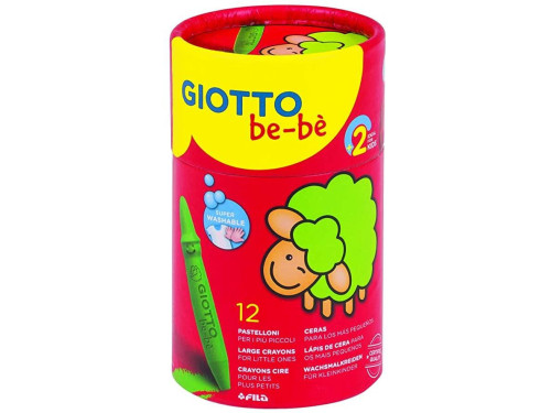 Large colored wax pencils - Giotto bebe - 12 pcs