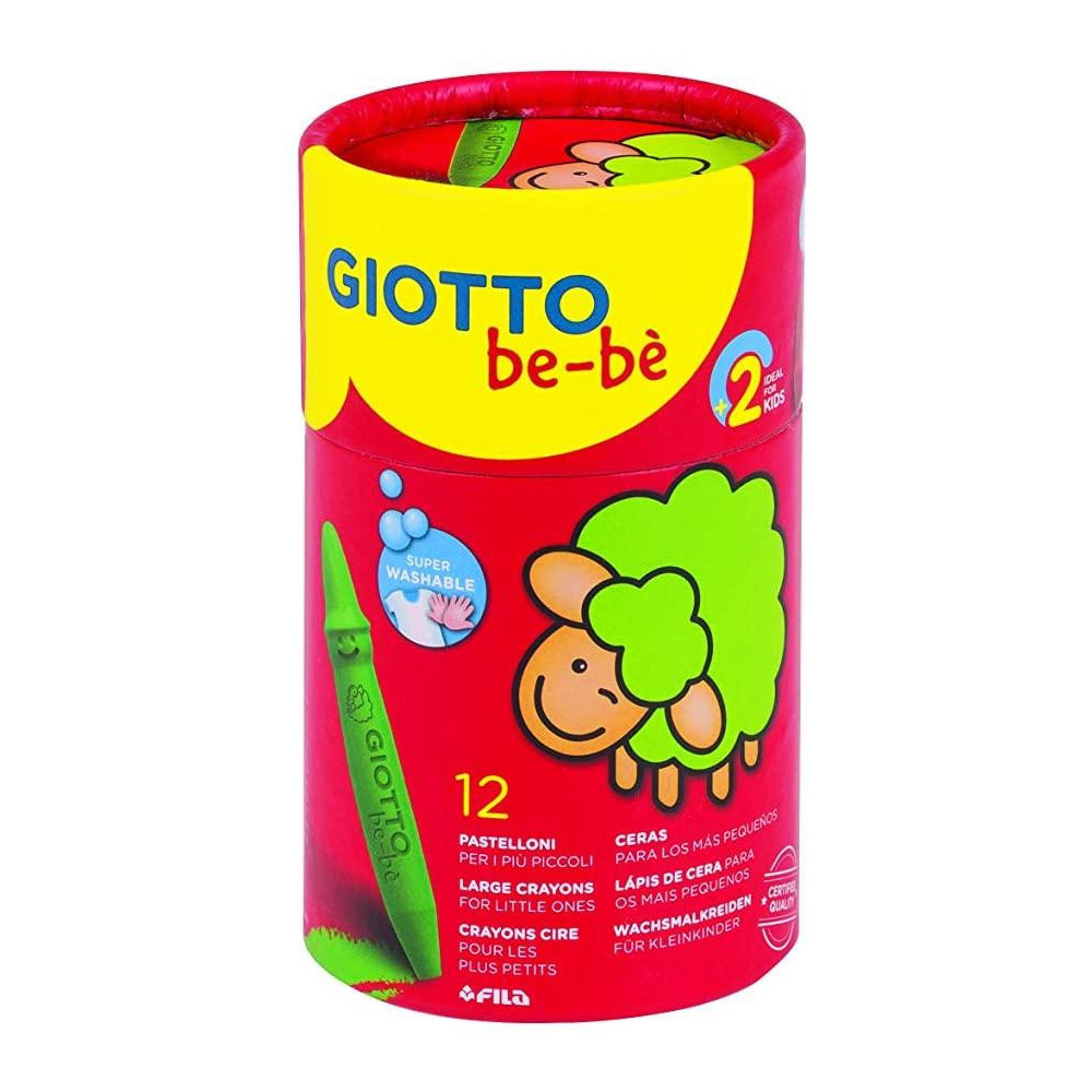 Large colored wax pencils - Giotto bebe - 12 pcs