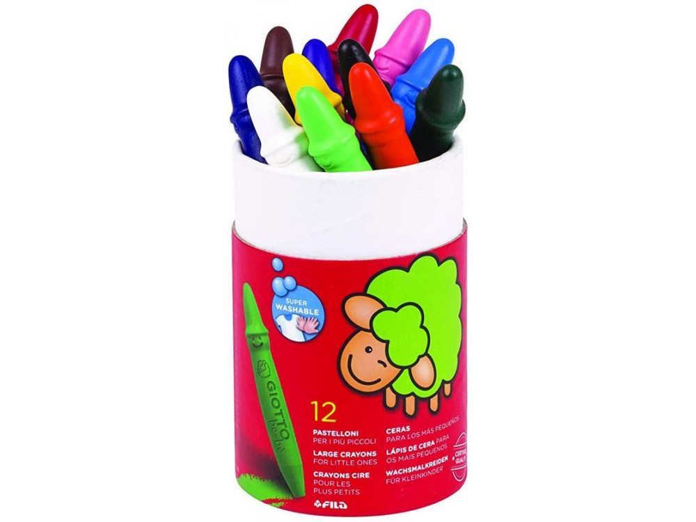 Grube kredki świecowe dla dzieci - Giotto bebe - 12 szt.
