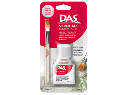 Vitrifying varnish for modelling clay - DAS - glossy effect, 75 ml