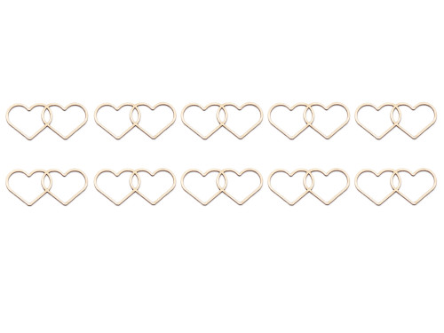 Cardboard decorations - Simply Crafting - two hearts, 10 pcs
