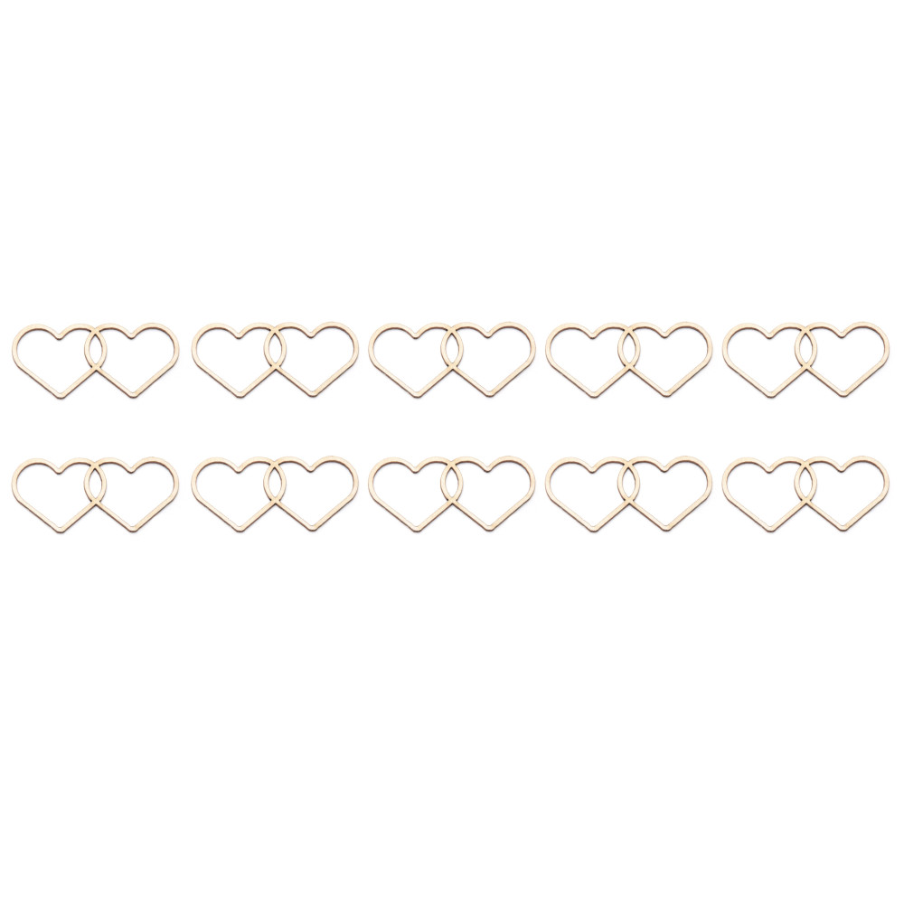 Ozdoby tekturowe, scrapki - Simply Crafting - dwa serduszka, 10 szt.