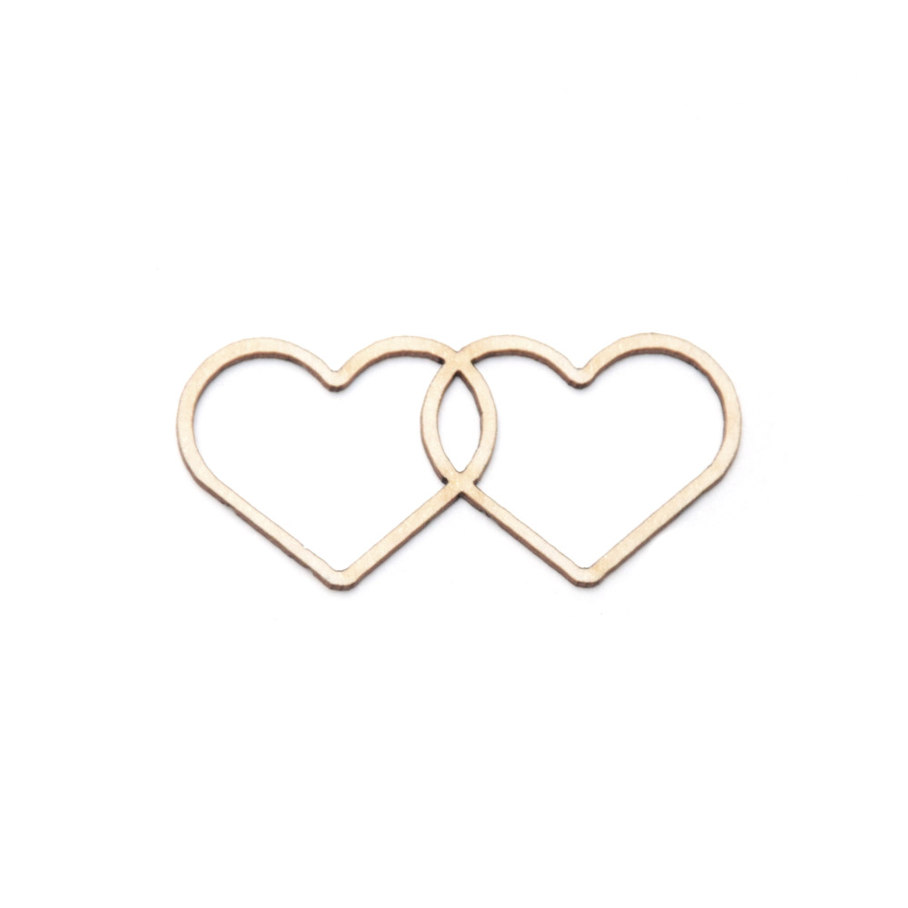 Cardboard decorations - Simply Crafting - two hearts, 10 pcs