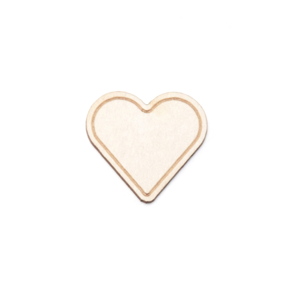 Cardboard decorations - Simply Crafting - heart with engraving, 10 pcs