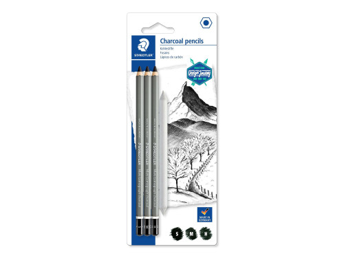 Charcoal Mars Lumograph pencils set - Staedtler - 4 pcs