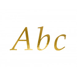 Letters stickers - gold, 143 pcs.