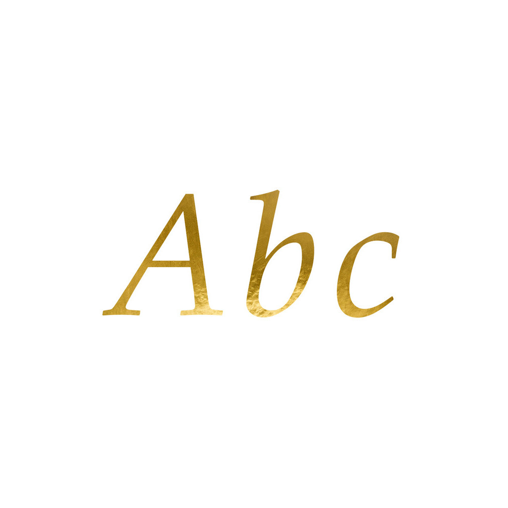 Letters stickers - gold, 143 pcs.