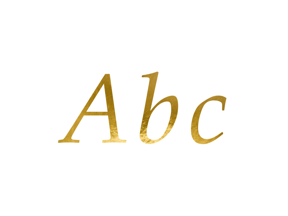 Letters stickers - gold, 143 pcs.