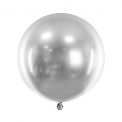Glossy balloon - silver, 60 cm