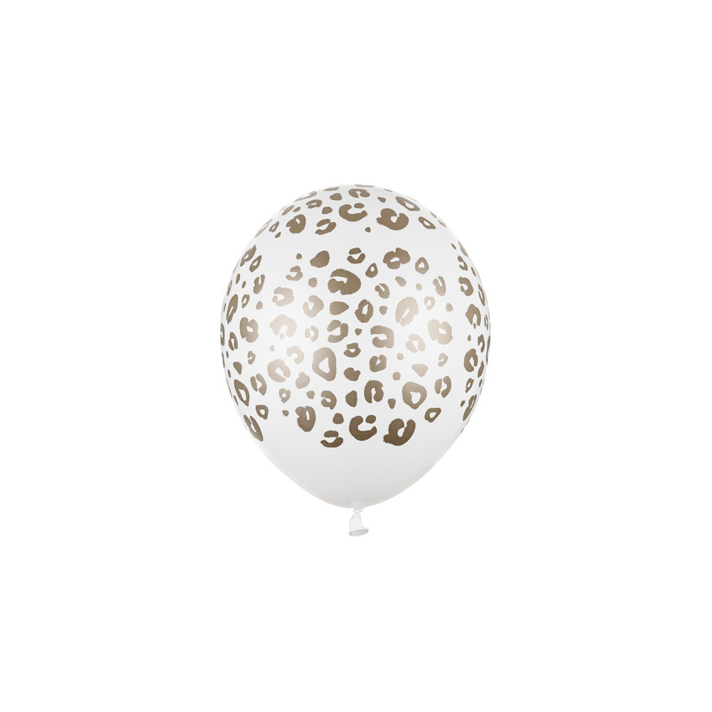 Latex balloons, leopard spots - Pastel Pure White, 30 cm, 50 pcs