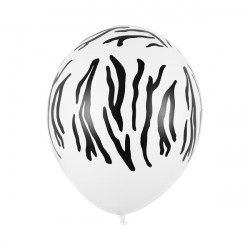 Latex balloons, Zebra - Pastel Pure White, 30 cm, 50 pcs