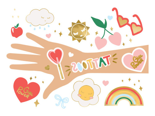 Temporary tattoos for kids Daisy - 14 pcs