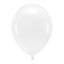 Balony lateksowe Eco Pastel - białe, 30 cm, 100 szt.