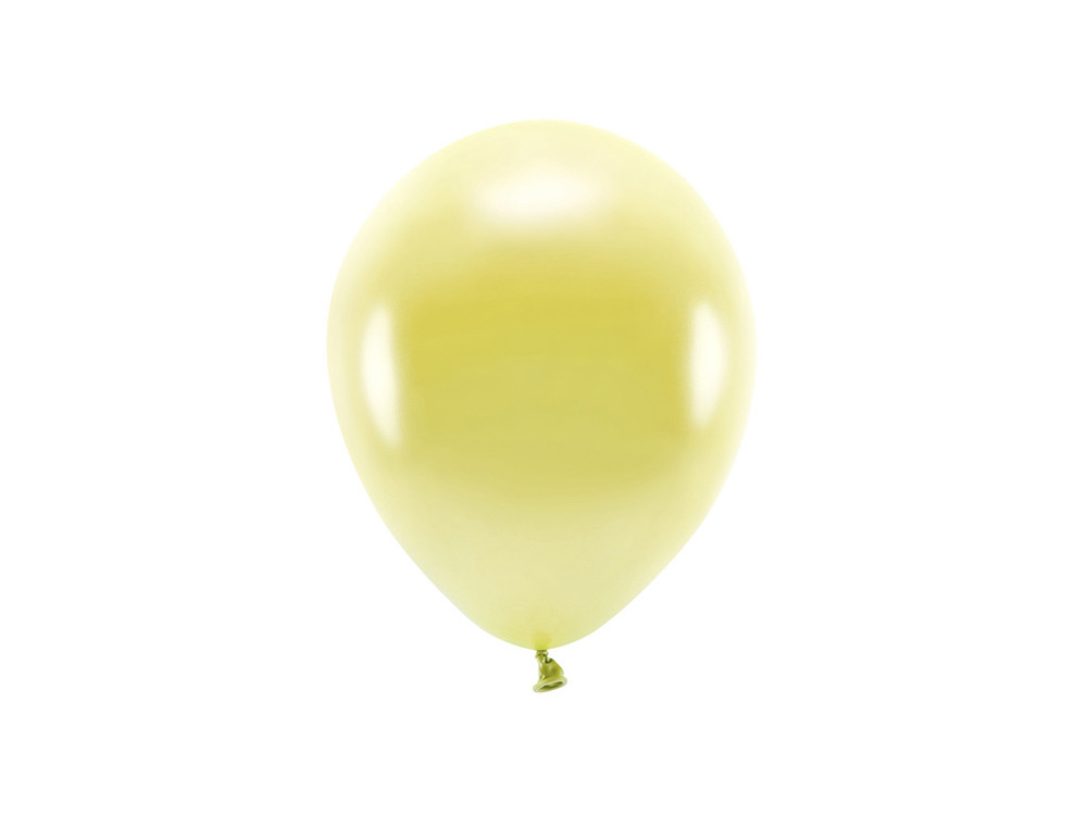 Latex Eco Metallic Balloons - light yellow, 30 cm, 100 pcs